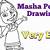 masha drawing step by step