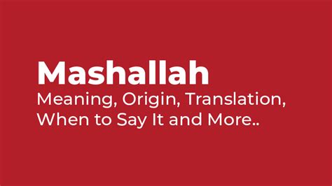 How to respond when someone says mashallah Quora