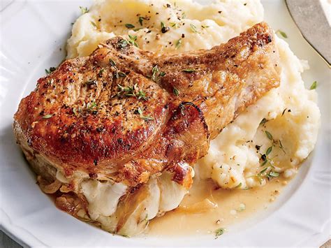 Mashed Potato Stuffed Pork Chops