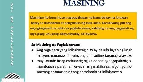 Masining Na Paglalarawan | PDF