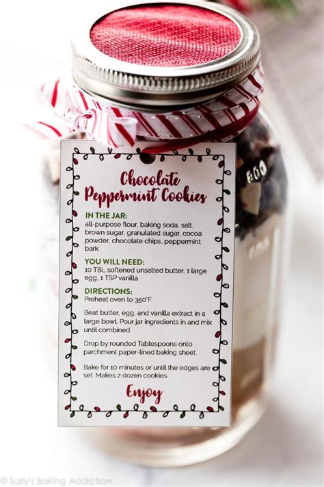 Easy Chocolate Chip Cookie Mix in a Jar Gift and Free Printable The