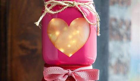 Mason Jars Decorados San Valentin Feliz DÍa De ValentÍn Jar Sign Pared