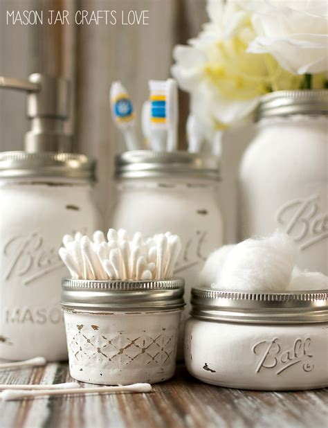 Mason Jar Bathroom Items