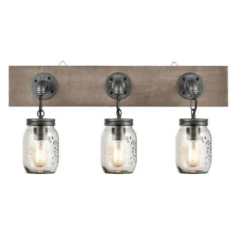 Mason Jar Bathroom Vanity Light Fixture