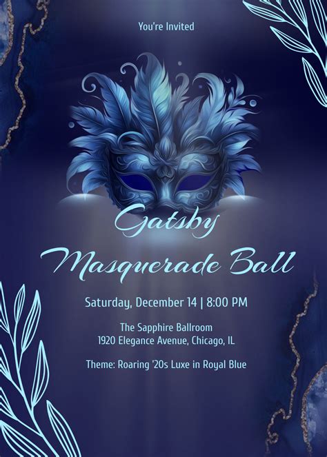 Masquerade Invitations Free Printable