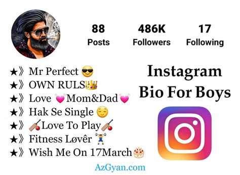 mass bio for instagram for boy