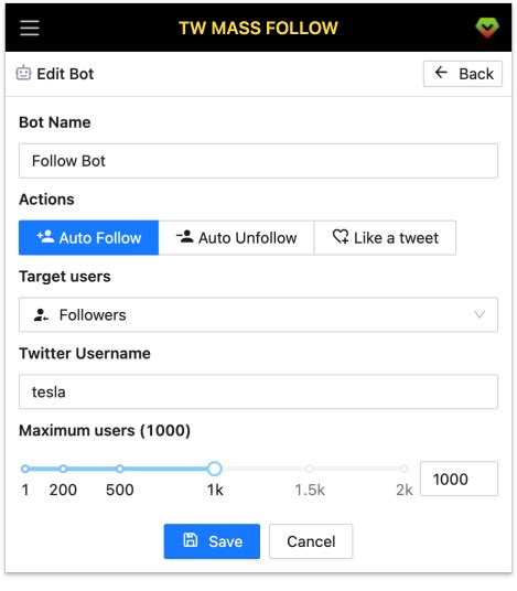 mass follow for twitter extension