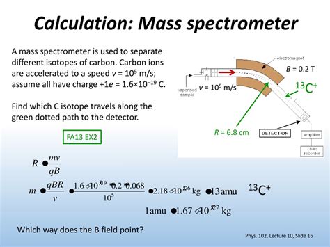 Mass Spectrometer Calculations