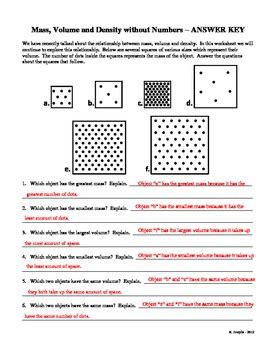 Mass Volume And Density Without Numbers