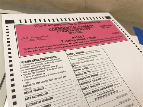 massachusetts democratic primary ballot 2024