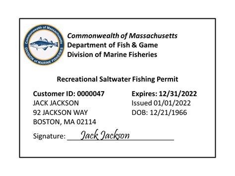 massachusetts fishing license