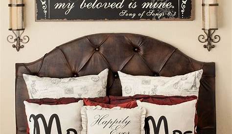 Sign from Hobby Lobby Bedroom wall decor above bed, Romantic master