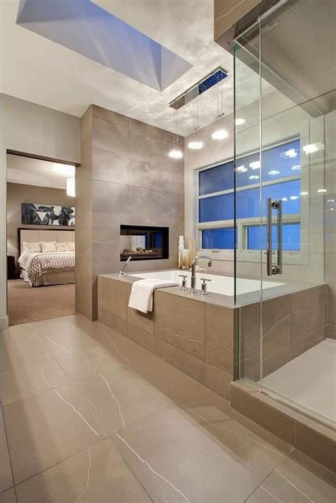 25 Sensuous Open Bathroom Concept For Master Bedrooms