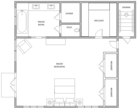 13 Primary Bedroom Floor Plans Layout Drawings) Home