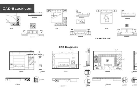 Master Bedroom Plan Cad Blocks