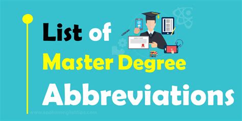 Master Degree Abbreviation Us