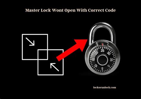 Master Lock Box Won't Open With Correct Code