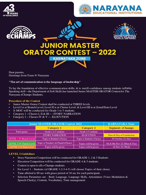 master orator contest topics pdf