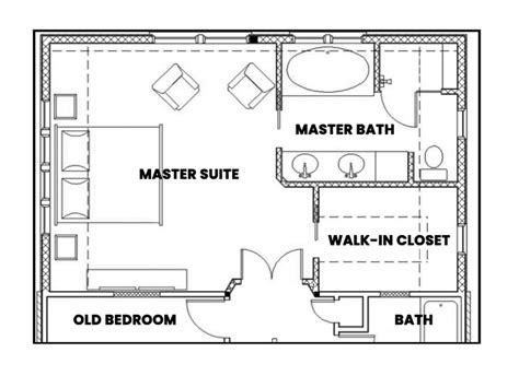 Floor plan but smaller Master bedroom design layout, Master bedroom
