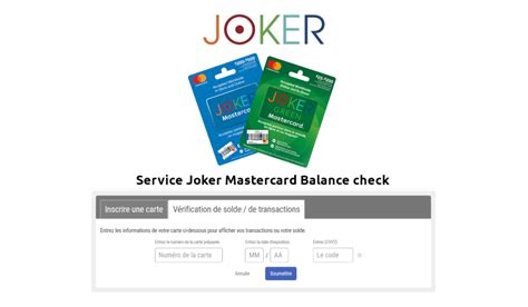 mastercard joker card balance