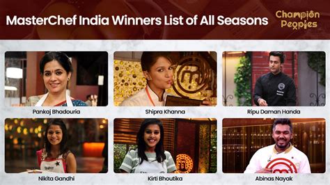 masterchef india all seasons winners