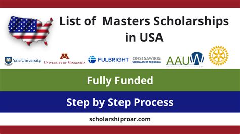 masters funding in usa