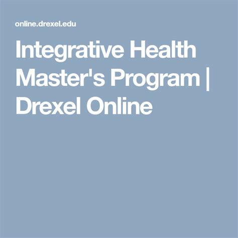 masters in integrative medicine