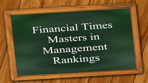 masters in management financial times ranking