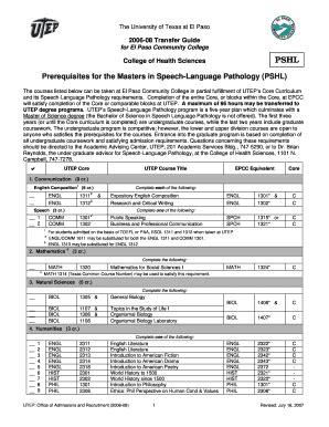 masters in speech language pathology prerequisites