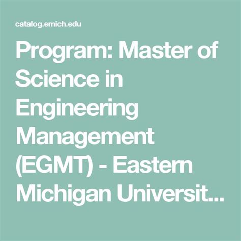 masters programs eastern michigan