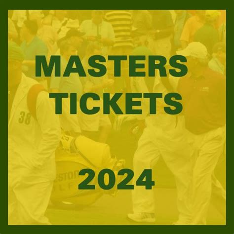 masters ticket packages 2023