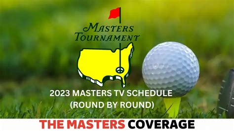 masters tv schedule 2023