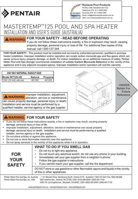 Mastertemp 400 Troubleshooting Manual