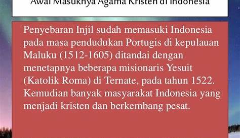 Sejarah Agama Kristen Protestan Di Indonesia - Seputar Sejarah