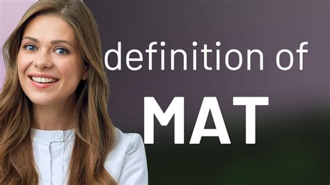 Mat Definition In French