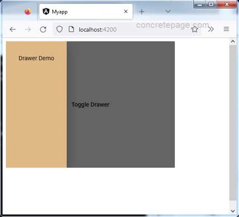 Mat Drawer Angular Stackblitz