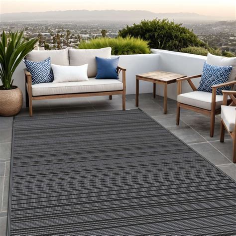 9’x12’ Outdoor rugs Patio RV Camping Rug Mat Picnic Garden Reversible