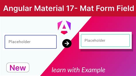 Mat Form Field Angular Material Example