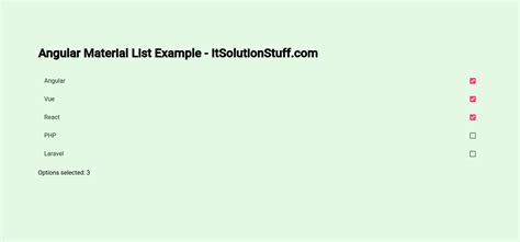 Mat List Example