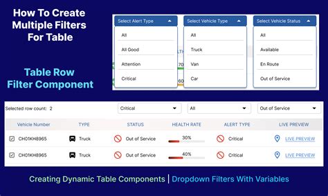 Mat Table Multiple Filters
