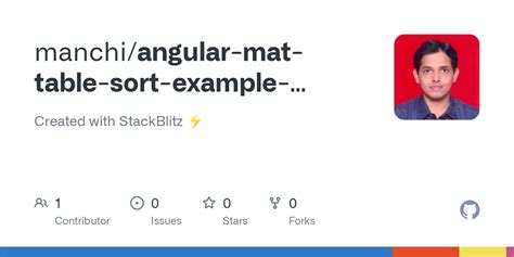 Mat Table Sort Example Stackblitz