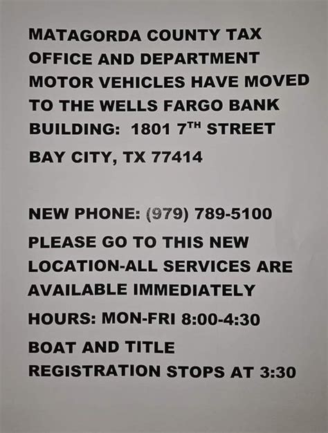 matagorda county tax office phone number