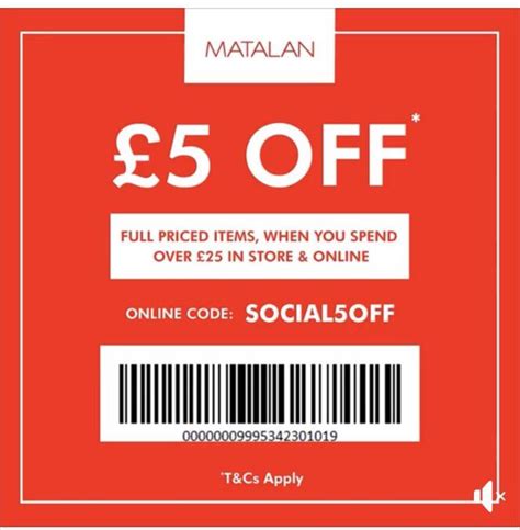 matalan discount code in store