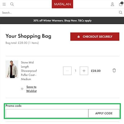 Matalan Where To Enter Discount Code