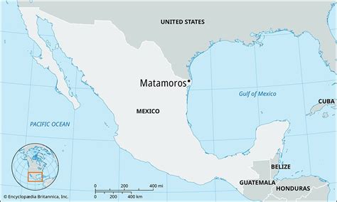 matamoros mexico on map