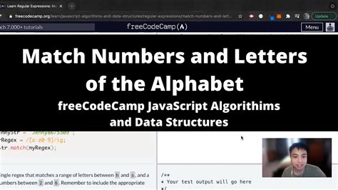 Match Numbers And Letters Of The Alphabet Freecodecamp