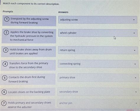 match the components of competition to the correct example.