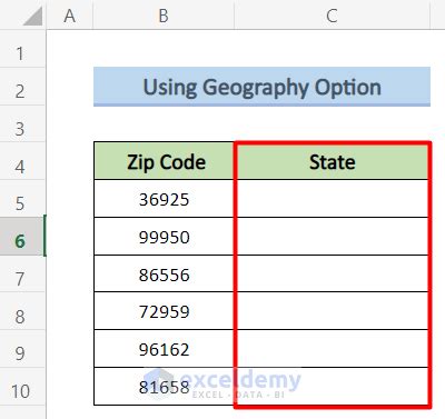 Match Zip Code To State Excel