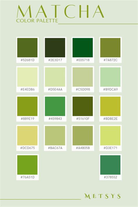 matcha colour code