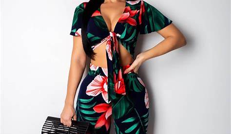 SheIn Women's 2 Piece Outfit Fringe Trim Crop Top Skirt Set | Crop top